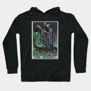 The Hermit Tarot Card Gothic Halloween Psychopomp Grim Reaper Angel of Death Hoodie